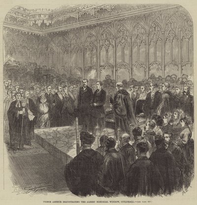 Prince Arthur inaugurating the Albert Memorial Window, Guildhall by Lucien Metivet